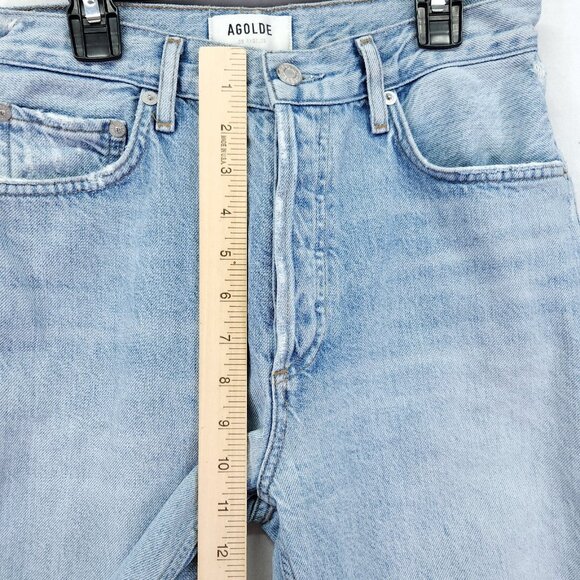 Agolde Straight-Leg Womens Jeans Size 26 Crop 26" Inseam Button Fly - Picture 4 of 13